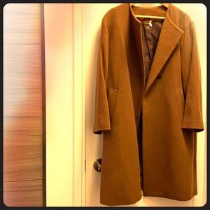 MUJI Ladies' French Wool Mix Collarless Coat